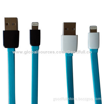 Flat USB Cables, Suitable for iPhone 5/5S, Charging and Data Transmission